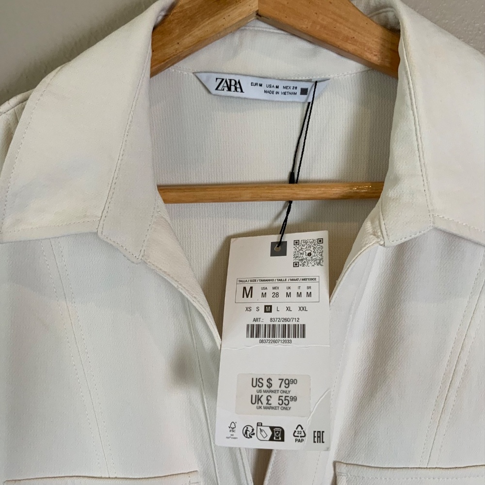 ZARA Belted Midi Shirt Dress - Picture 6 of 16